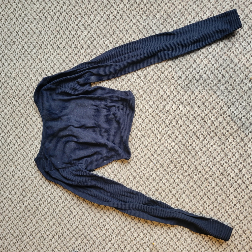 Garage Black Ribbed Knit Top - Picture 4 of 5